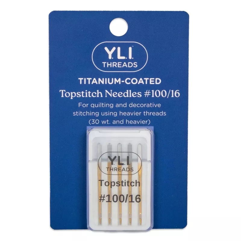 100-16-titanium-coated-topstitch-needles #100/16 Titanium-Coated Topstitch Needles