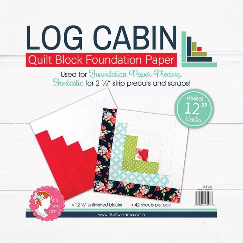 12″ Log Cabin Foundation Paper
