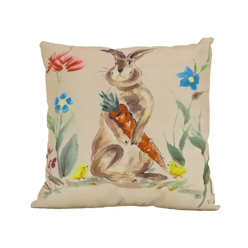 16-in-easter-bunny-with-carrots-decorative-pillow 16 in. Easter Bunny with Carrots Decorative Pillow
