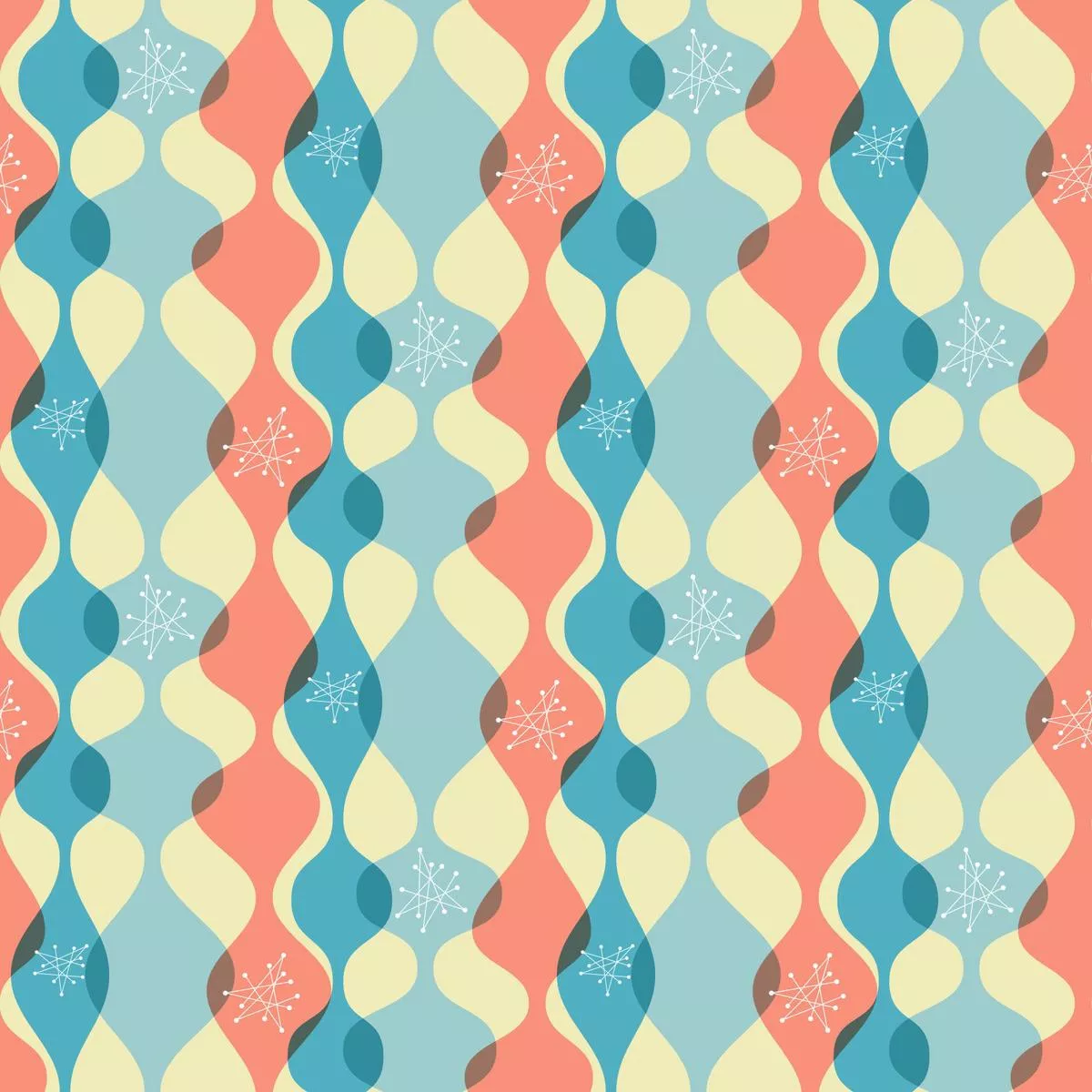 1950s-atomic-age-pattern-6-quilting-cotton-fabric 1950s Atomic Age Pattern 6 Quilting Cotton Fabric