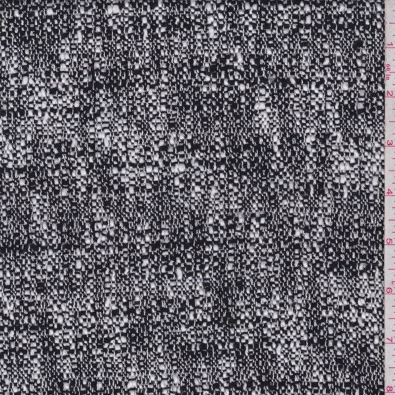 2-3-4-yd-pc-black-alabaster-mottled-wool-blend-bouclefabric 2 3/4 YD PC-Black/Alabaster Mottled Wool Blend BoucleFabric