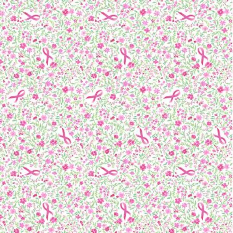 2/3 yard – Strength & Love White Ribbon Patch 54186-4