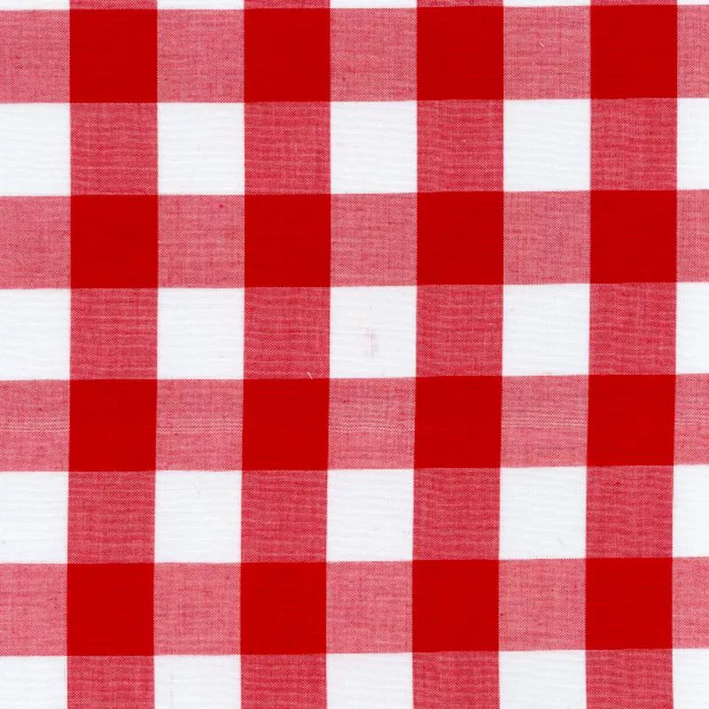 20-yd-bolt-red-1-inch-gingham-fabric 20 YD Bolt-Red 1 Inch Gingham Fabric