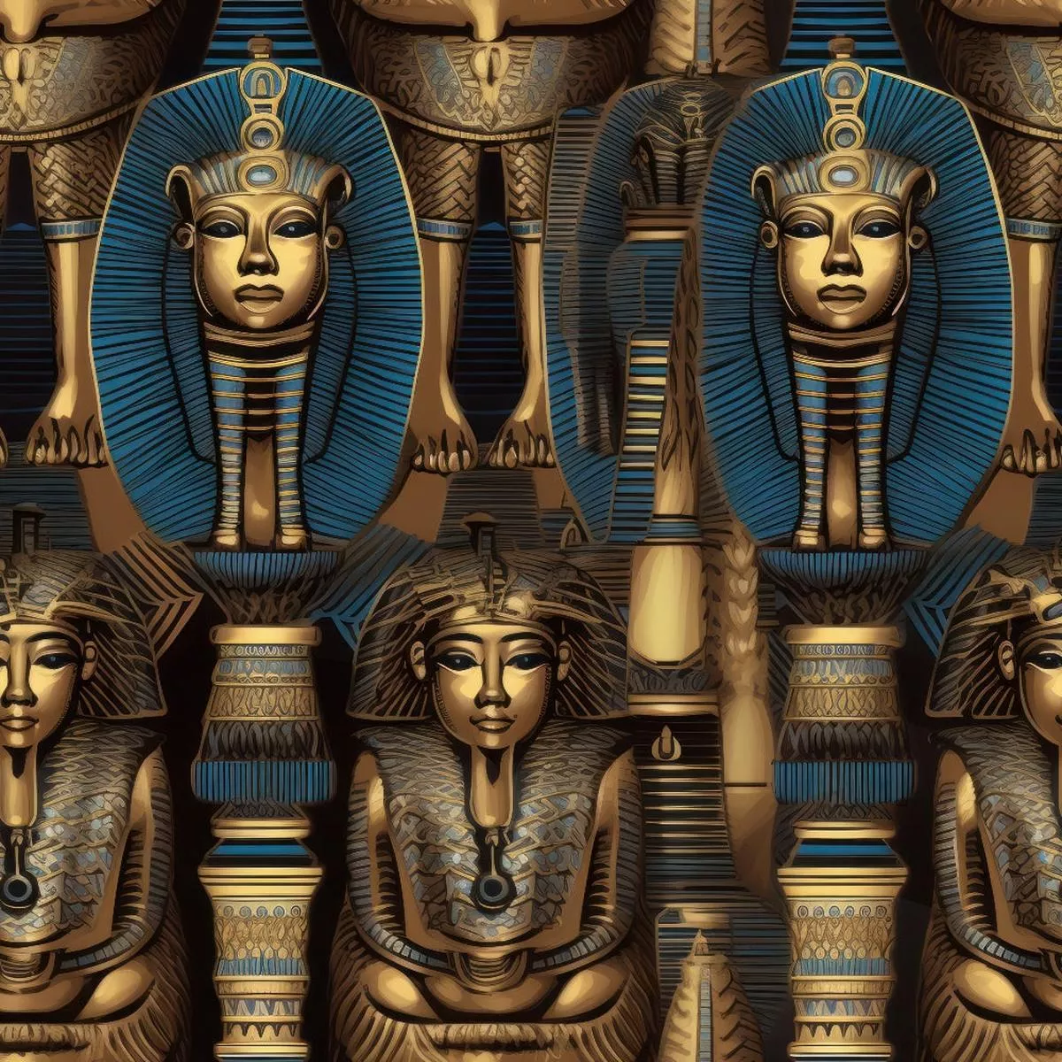 2d-ancient-egypt-pattern-4-quilting-cotton-fabric 2D Ancient Egypt Pattern 4 Quilting Cotton Fabric