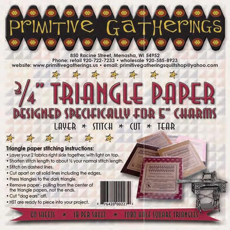3/4″ Triangle Paper For Charms