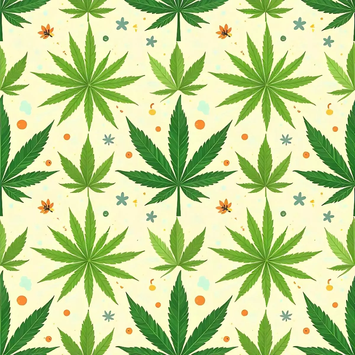 420 Marijuana Allover Pattern 3 Quilting Cotton Fabric