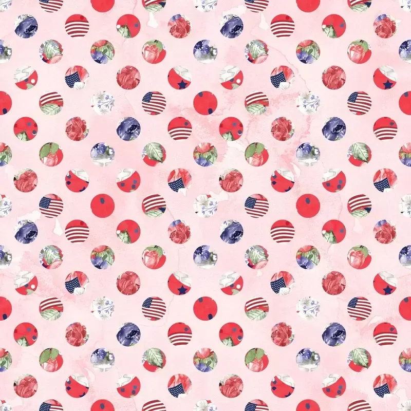 4th-july-dots-fabric-pink 4th of July Dots Fabric – Pink