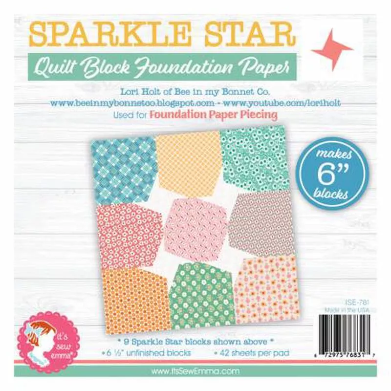 6″ Sparkle Star Foundation Paper