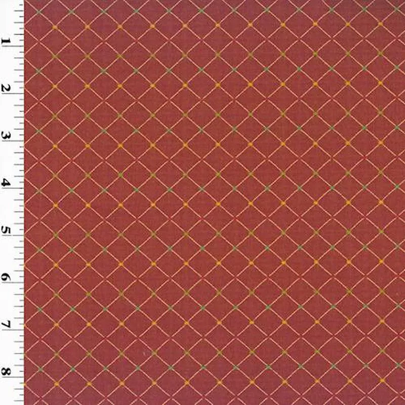 7-yd-pc-red-diamond-dot-home-decorating-fabric 7 YD PC -Red Diamond Dot Home Decorating Fabric