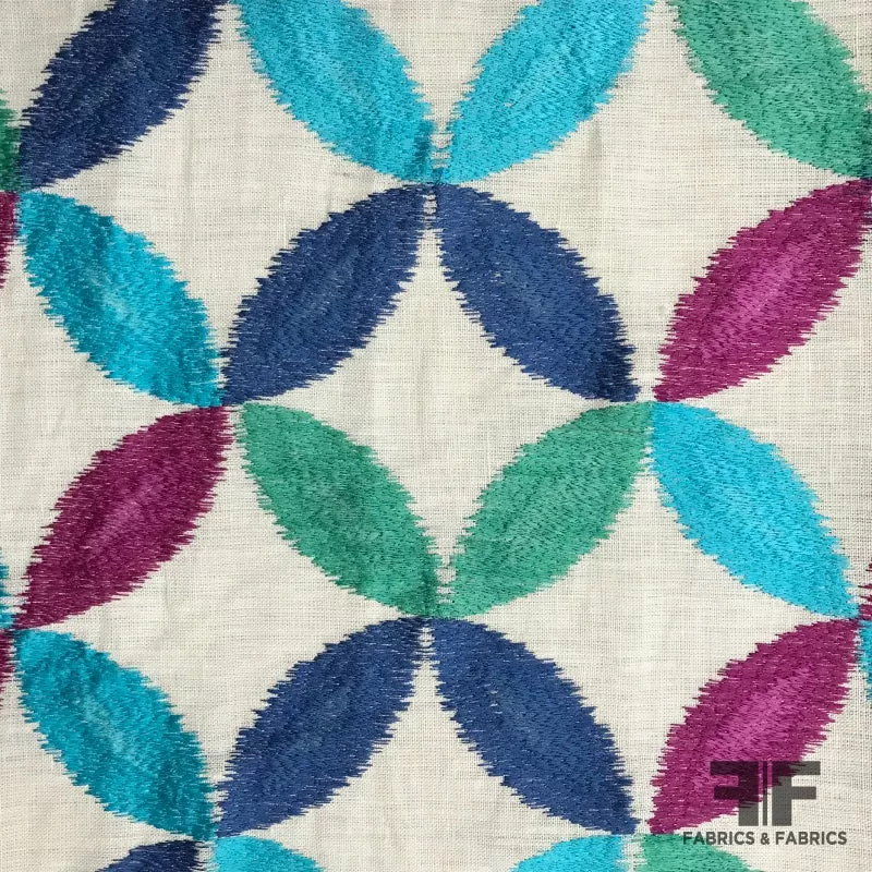 abstract-embroidered-linen-pink-blue-green Abstract Embroidered Linen – Pink/Blue/Green