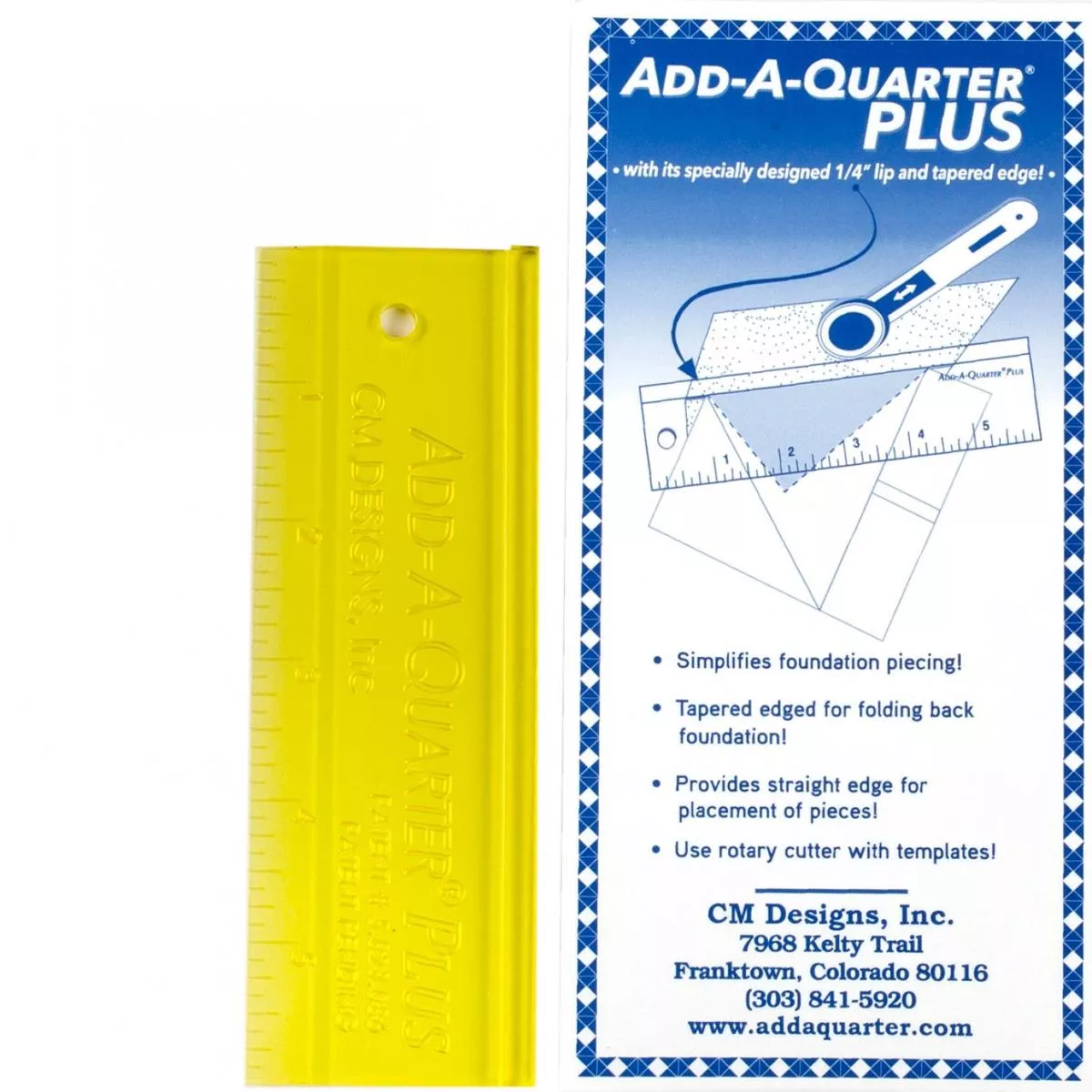 Add A Quarter Plus Ruler 6 inch