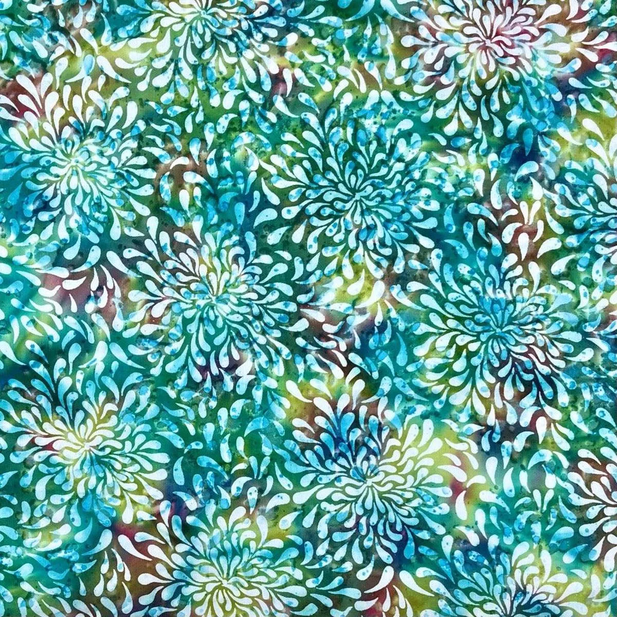 All Over Multicolour Dew Drops Cotton Batik Fabric