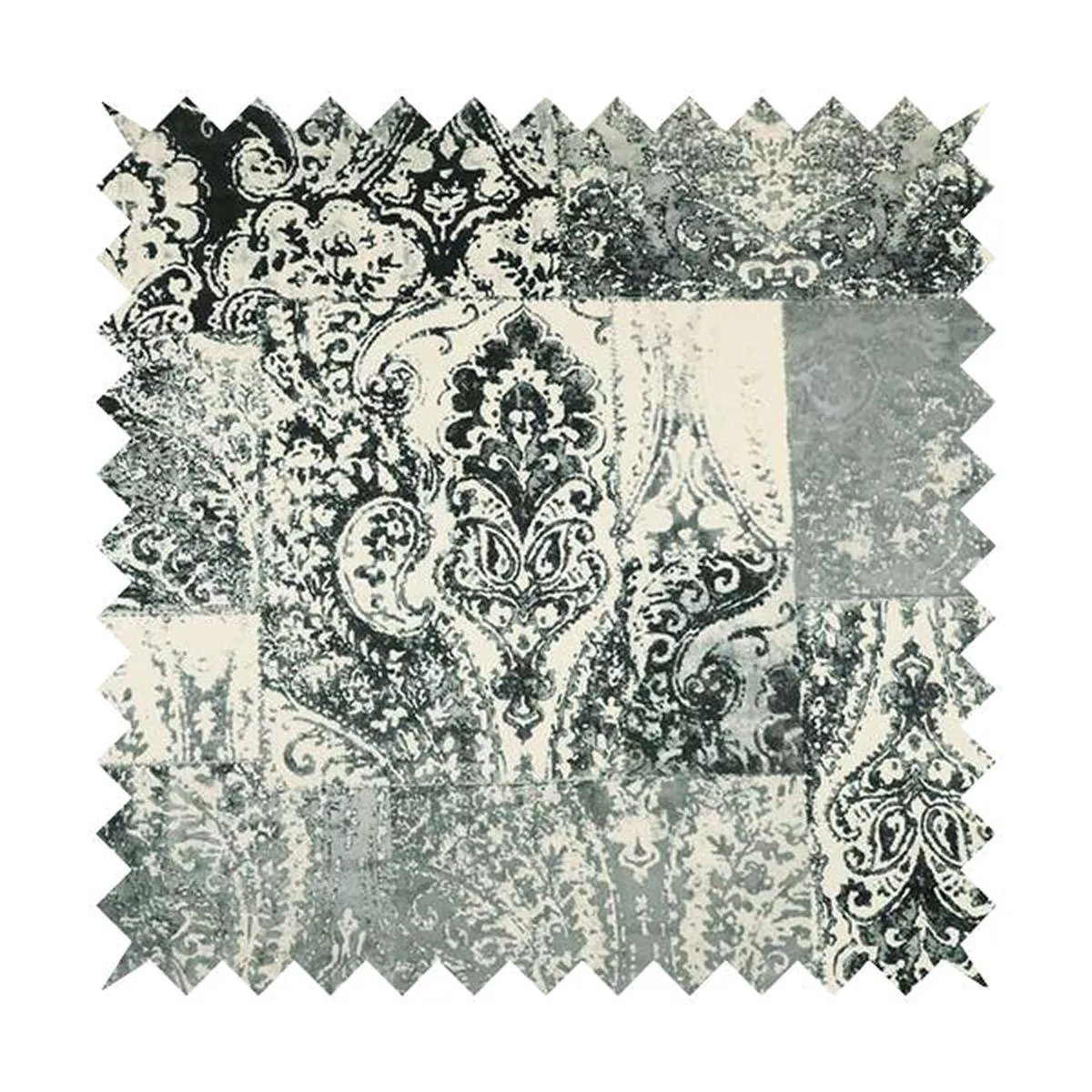 amalfi-patchwork-pattern-printed-velvet-grey-black-white-colour-upholstery-fabri Amalfi Patchwork Pattern Printed Velvet Grey Black White Colour Upholstery Fabric