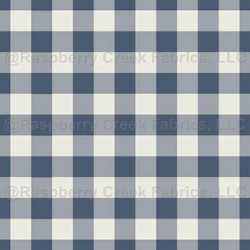 Americana Gingham in Dark Denim Blue