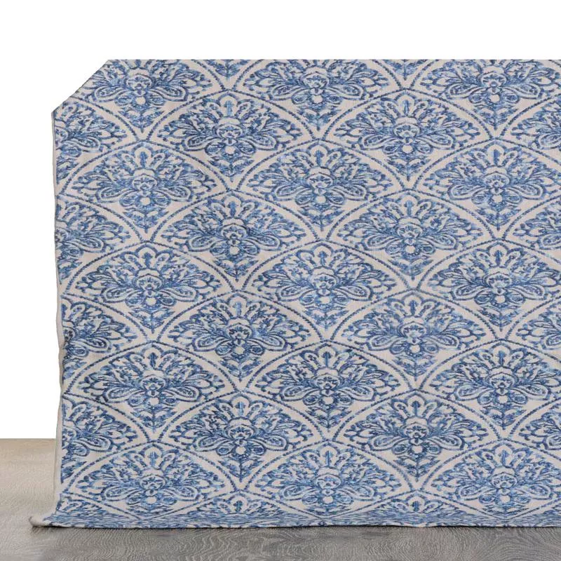 aqua-flora-fabric-by-metre-pale-beige-ink-blue ‘Aqua Flora’ Fabric by the Metre (Pale Beige/ Ink Blue)