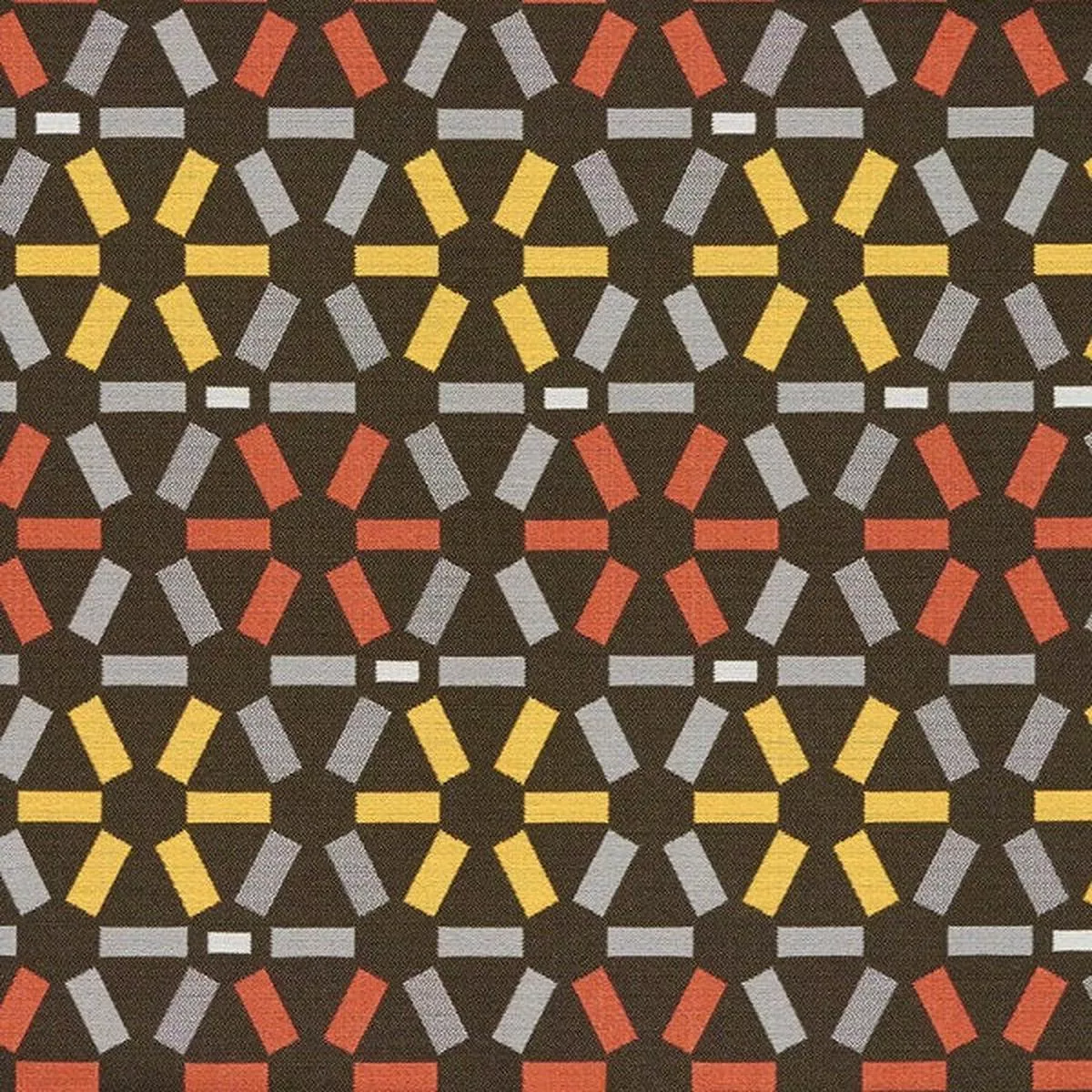 Arc-Com Atomic Coal Geometric Design Gray Upholstery Fabric