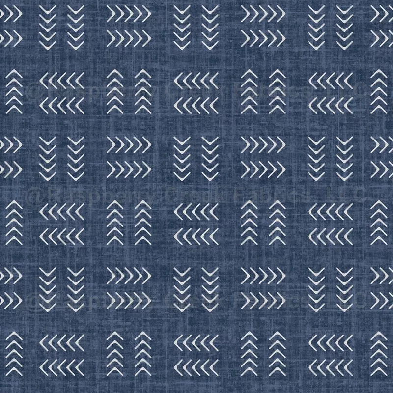 Arrows on Navy Blue Linen