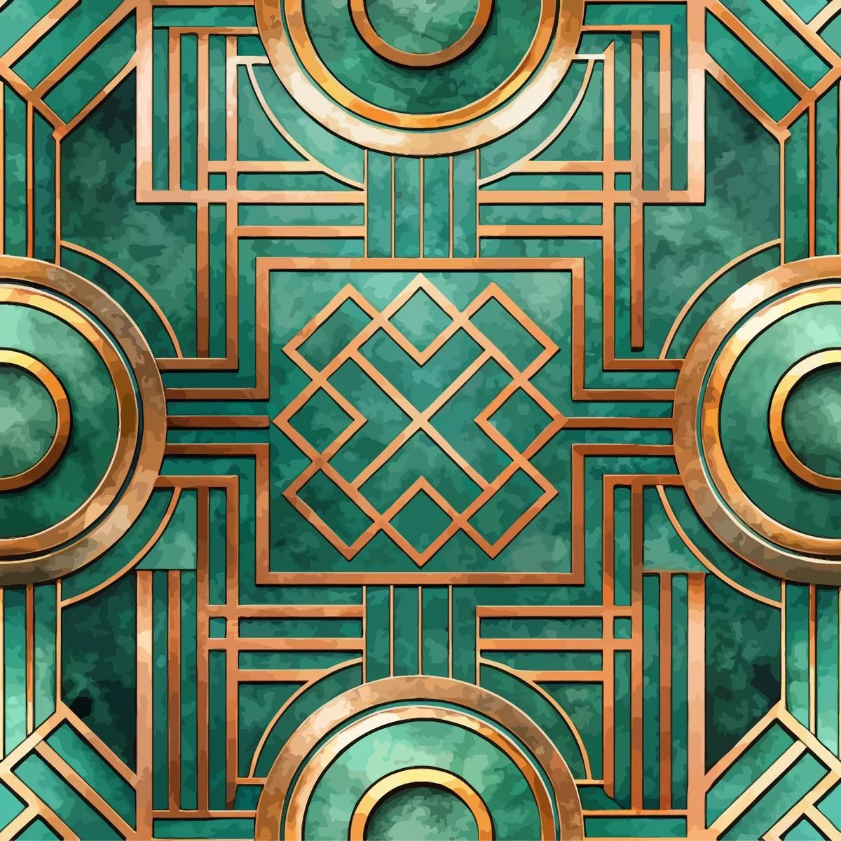Art Deco Pattern 59 Quilting Cotton Fabric
