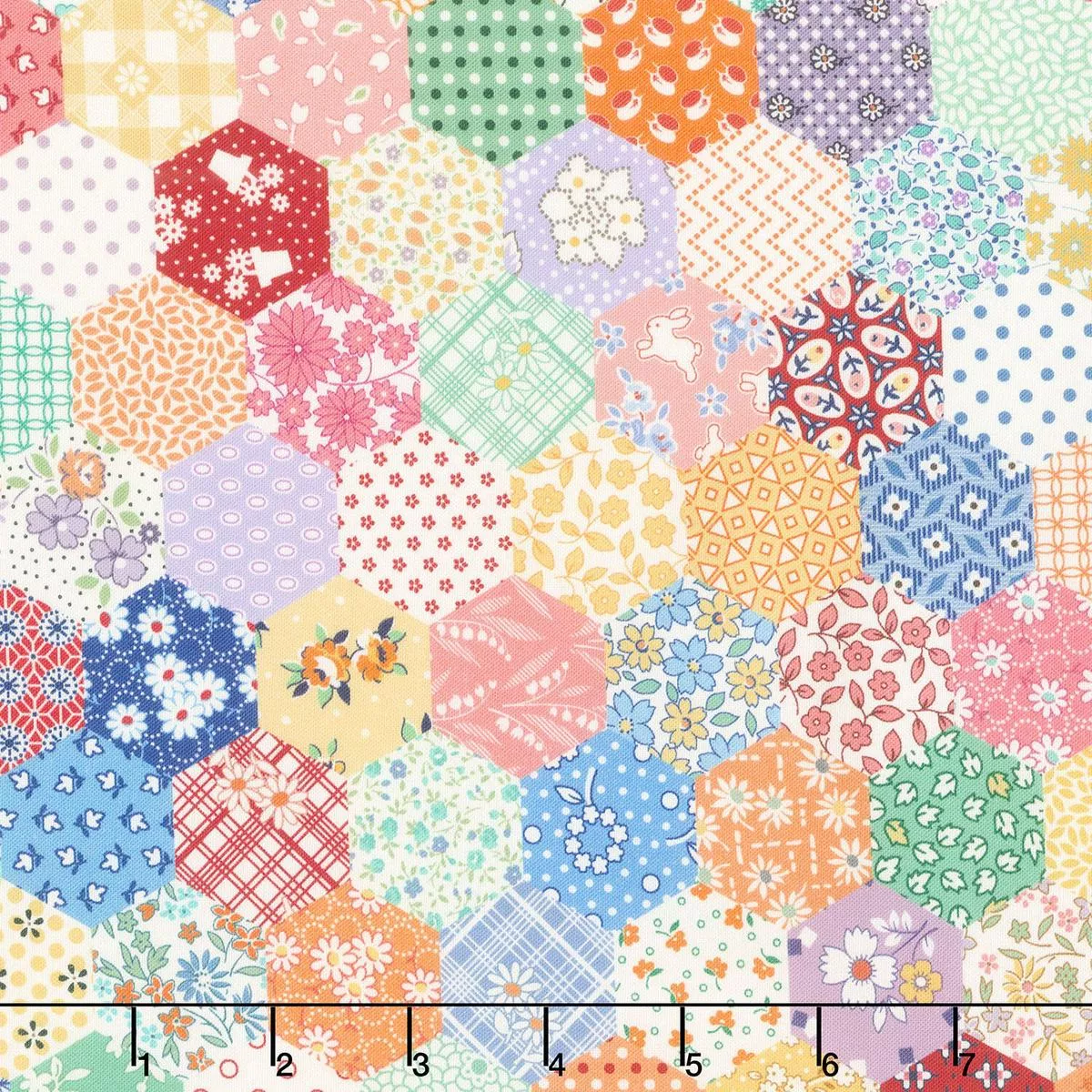 aunt-grace-goes-scrappy-hexagon-multi-yardage Aunt Grace Goes Scrappy – Hexagon Multi Yardage