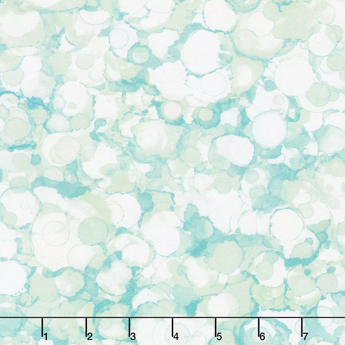 Autumn Breeze – Bubbles Teal Green Yardage