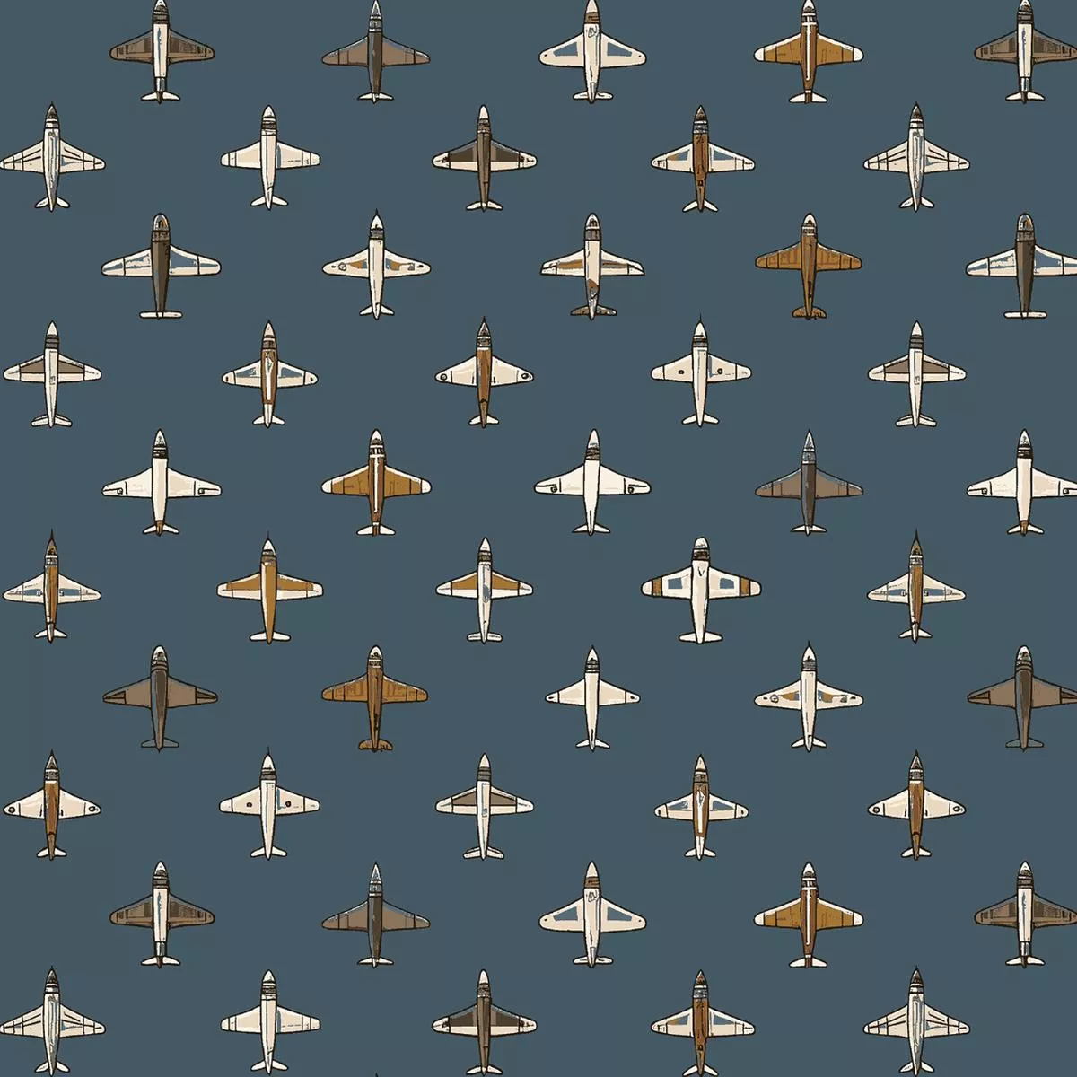 Aviator – Flying Together – Blue Yardage