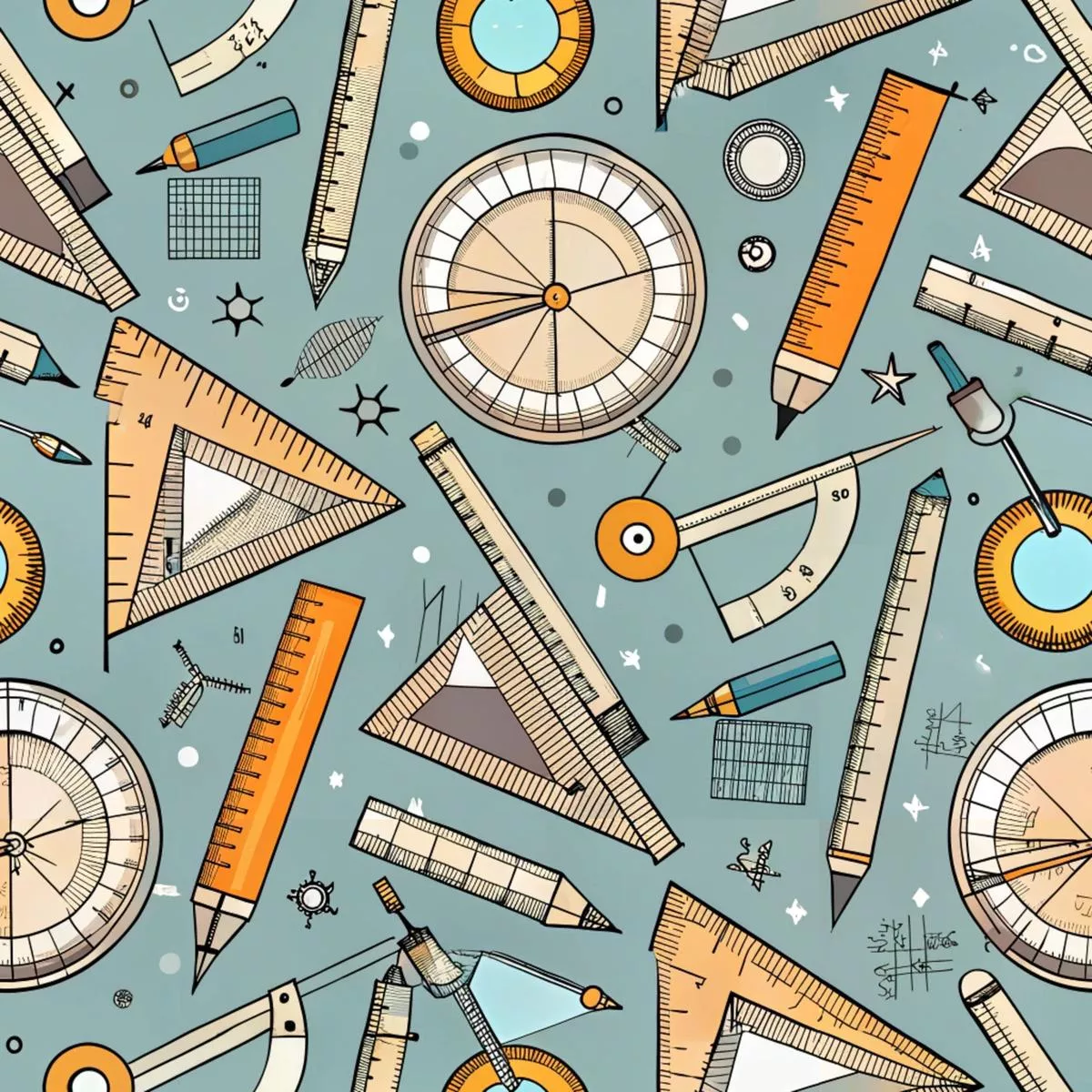 Back to School Pattern 25 Quilting Cotton Fabric