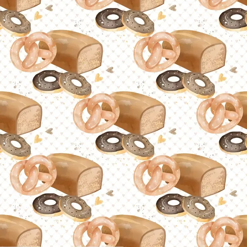 bakery-desserts-on-hearts-boxes-fabric-cream Bakery Desserts on Hearts & Boxes Fabric – Cream