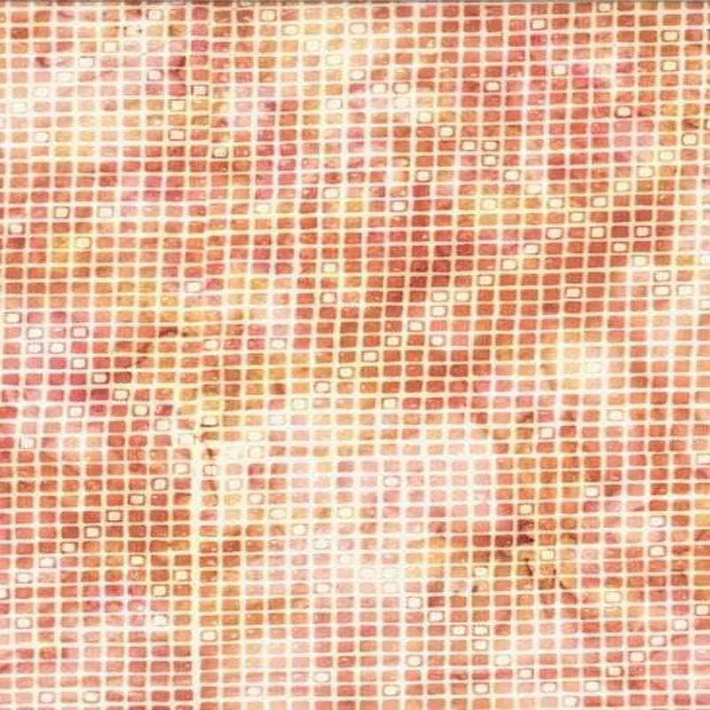 Bali Batik Tile Grid By Hoffman Creamsicle
