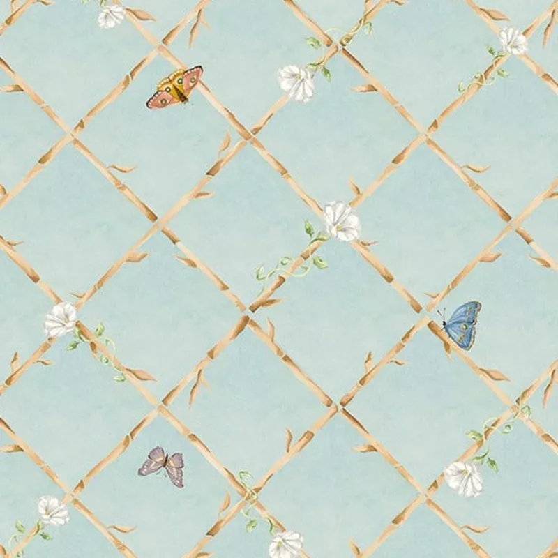 Bamboo & Butterflies Grasscloth Wallcovering
