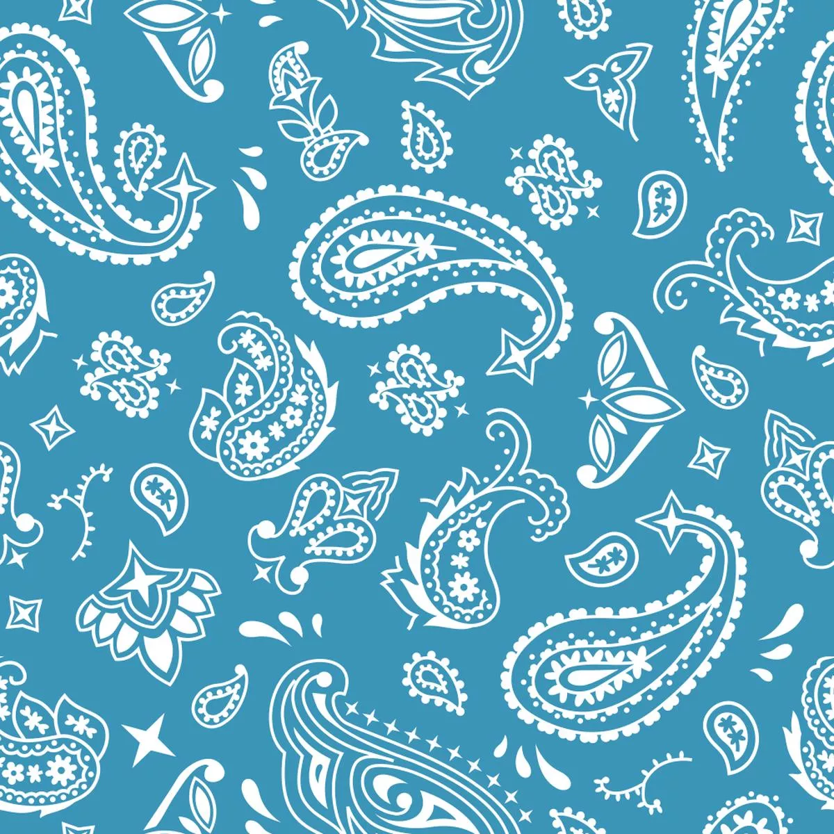 Bandana Fabric – Cerulean Blue