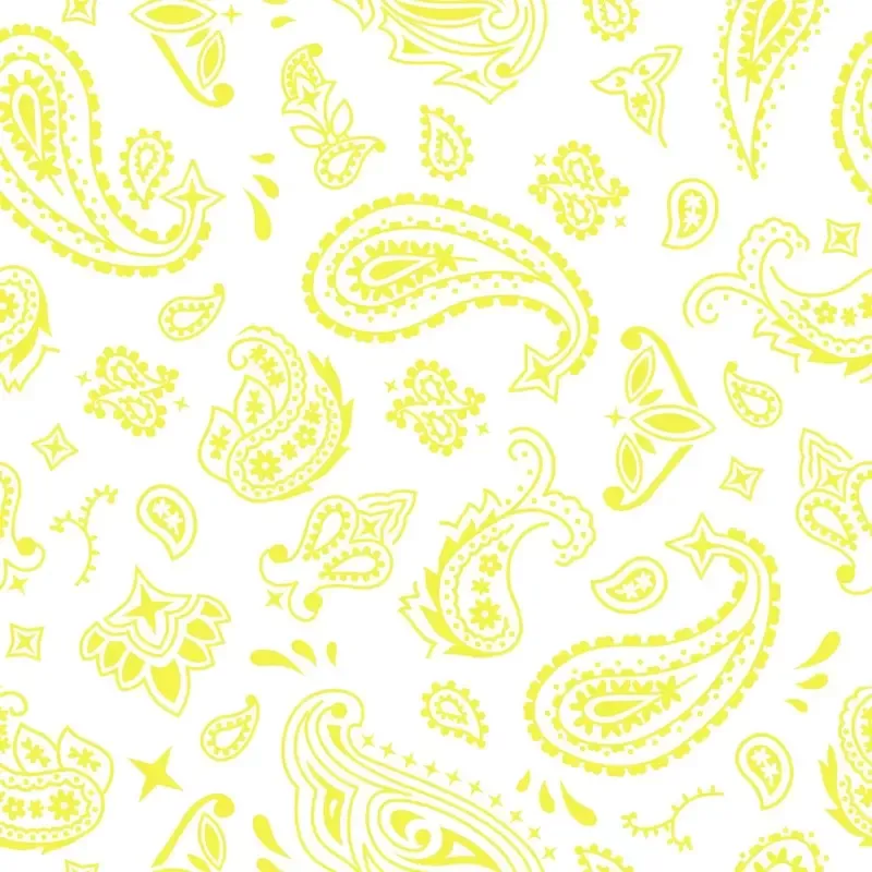 bandana-fabric-yellow-on-white Bandana Fabric – Yellow on White