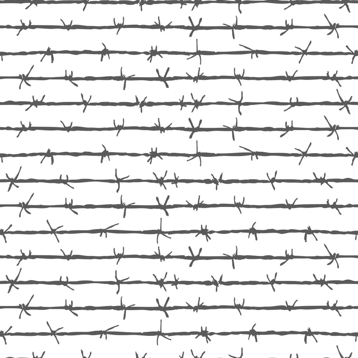 Barbed Wire Fabric – Steel Gray