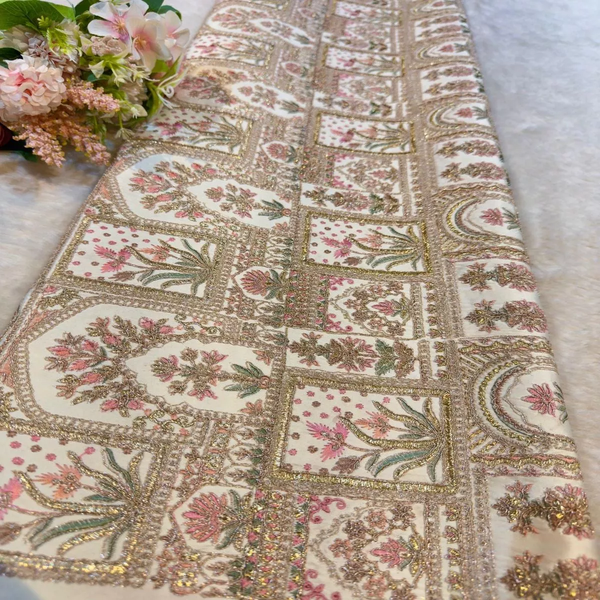 Barkat Satin Silk Embroidery 44 Inch width