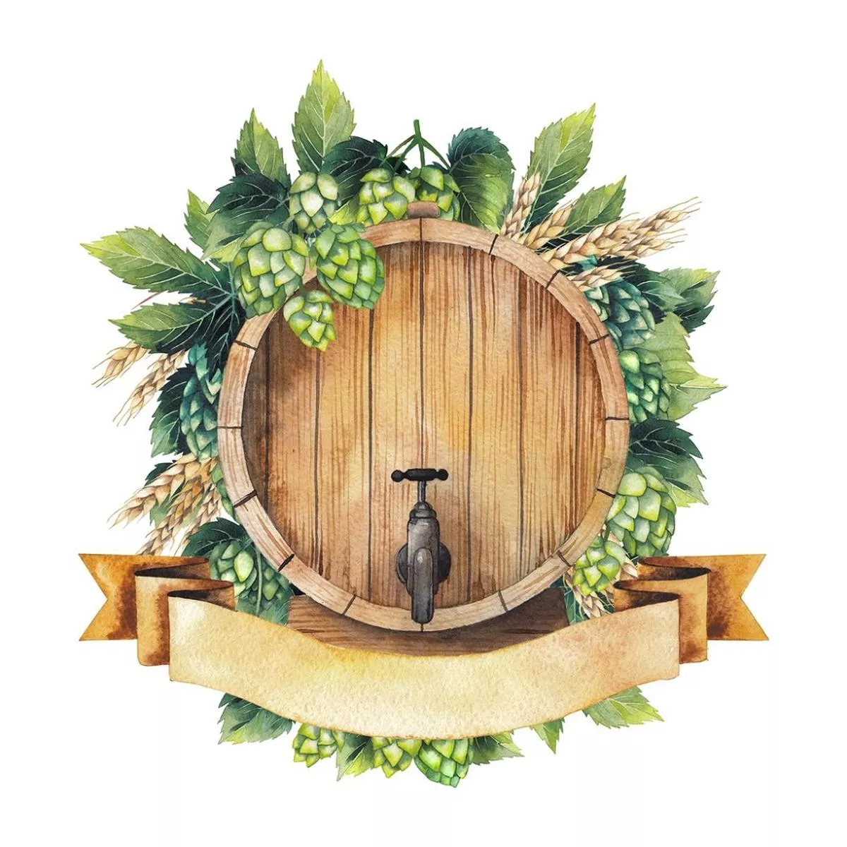 barrel-beer-fabric-panel Barrel Of Beer Fabric Panel