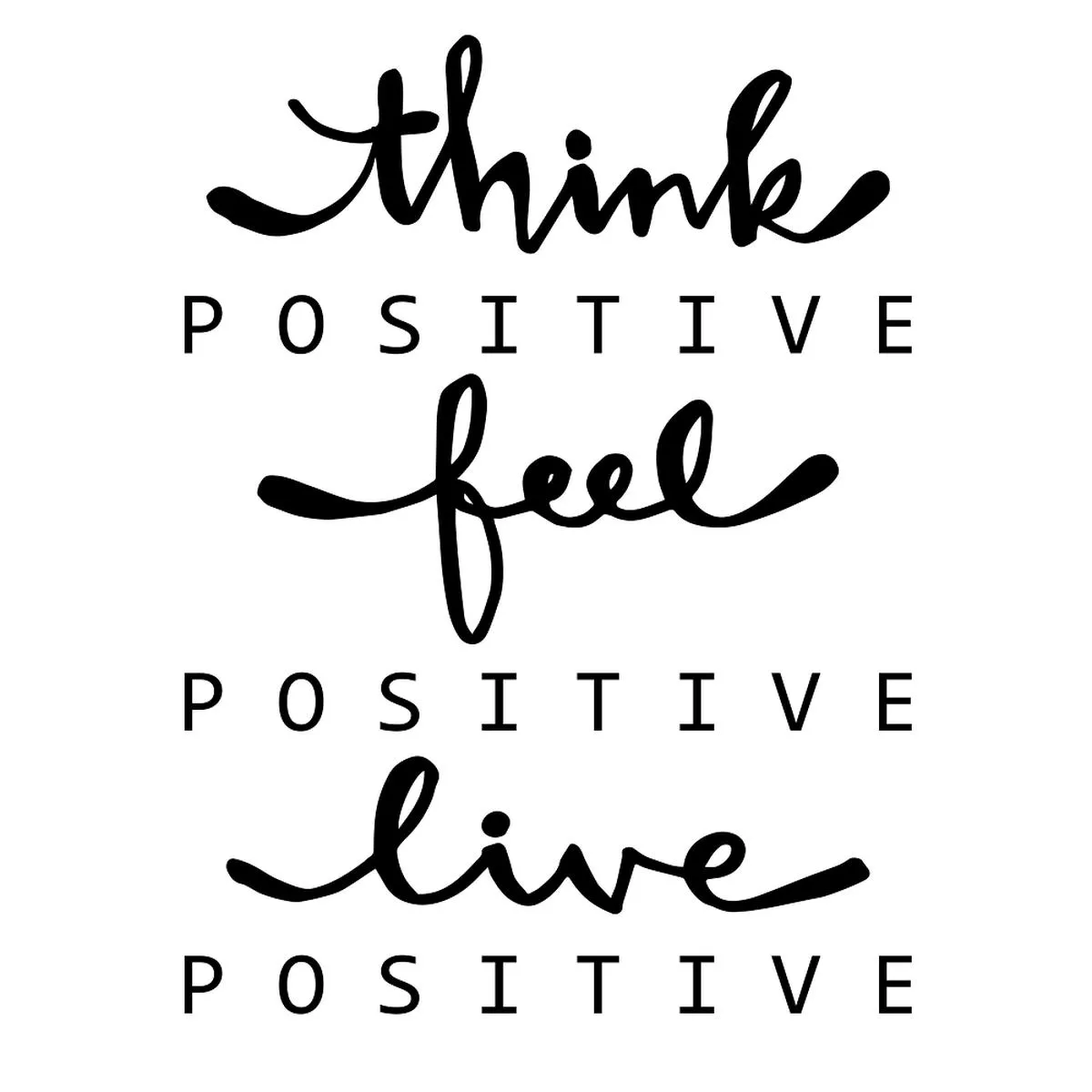 Be Positive Fabric Panel – White