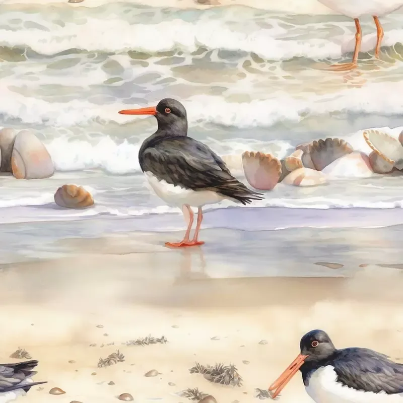 Beach Life Scene #1 Fabric