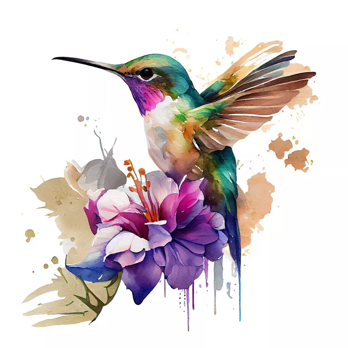 beautiful-hummingbirds-6-fabric-panel Beautiful Hummingbirds #6 Fabric Panel