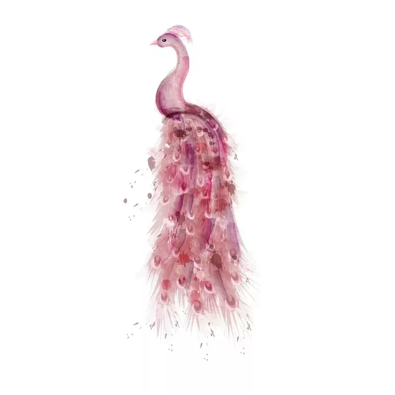 beautiful-peacock-fabric-panel-pink Beautiful Peacock Fabric Panel – Pink