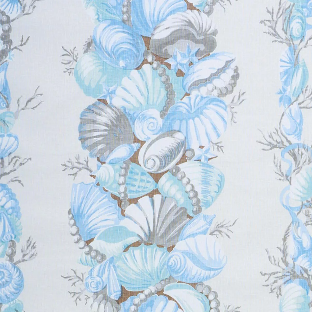 Bedolina Chintz Blue and Grey Fabric