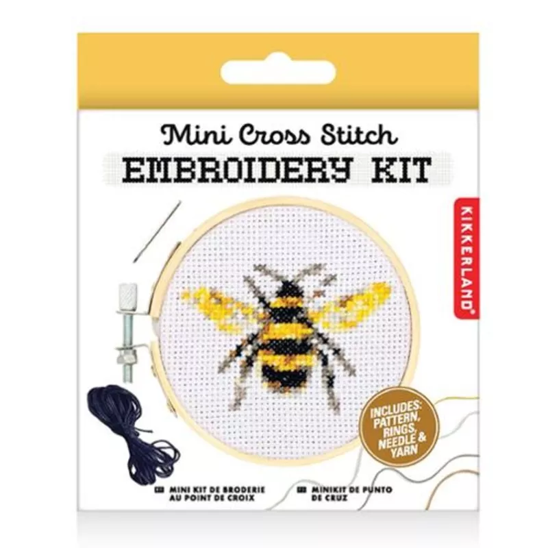 Bee Mini Cross Stitch Kit (Kikkerland)