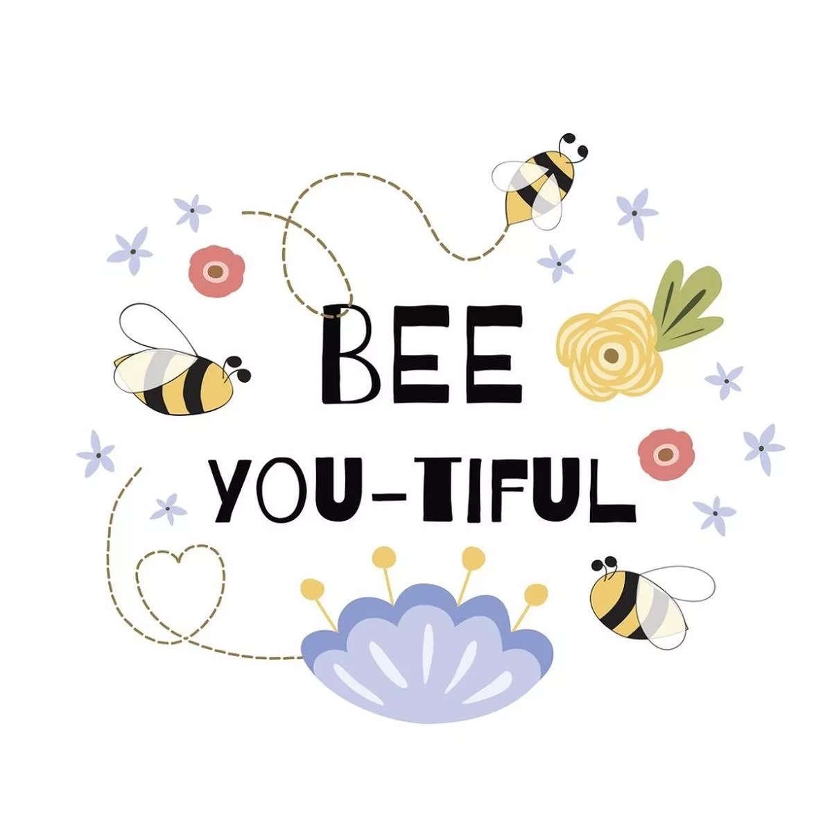 bee-youtiful-fabric-panel-white Bee-youtiful Fabric Panel – White
