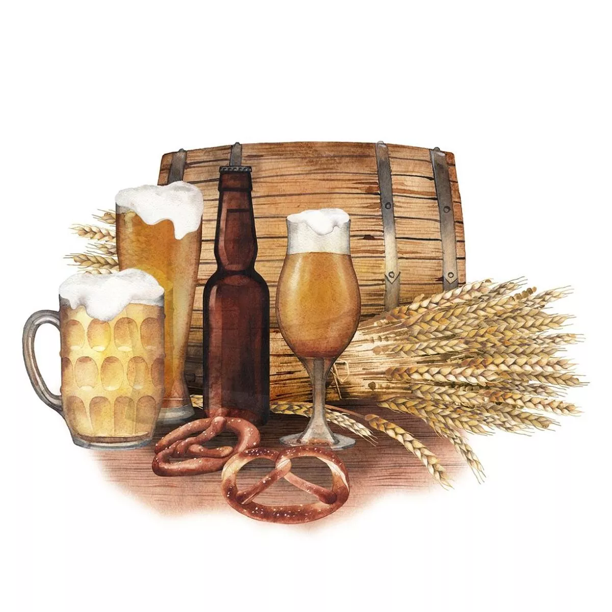 beer-pretzels-fabric-panel Beer & Pretzels Fabric Panel