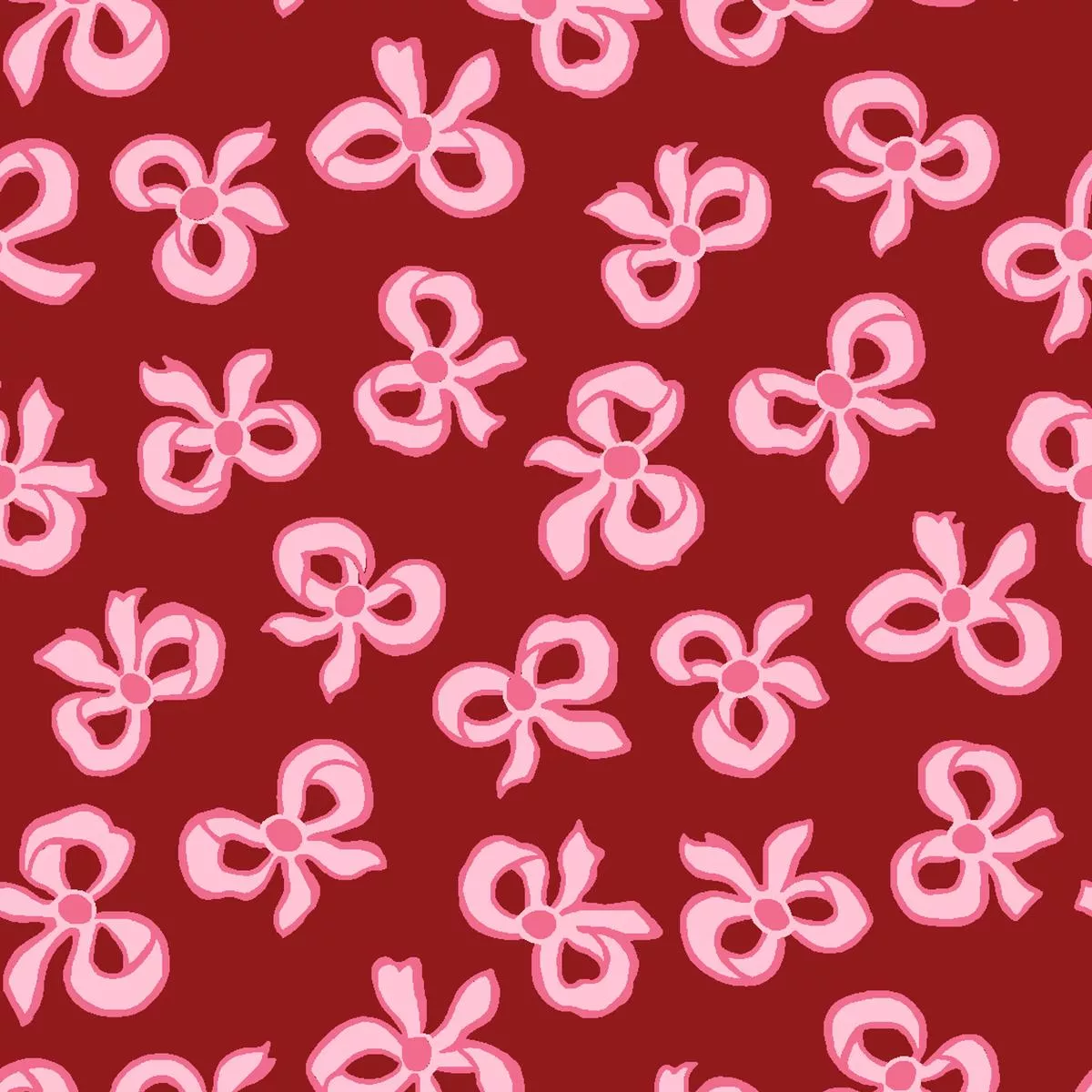Bernie Bow in Crimson Fabric