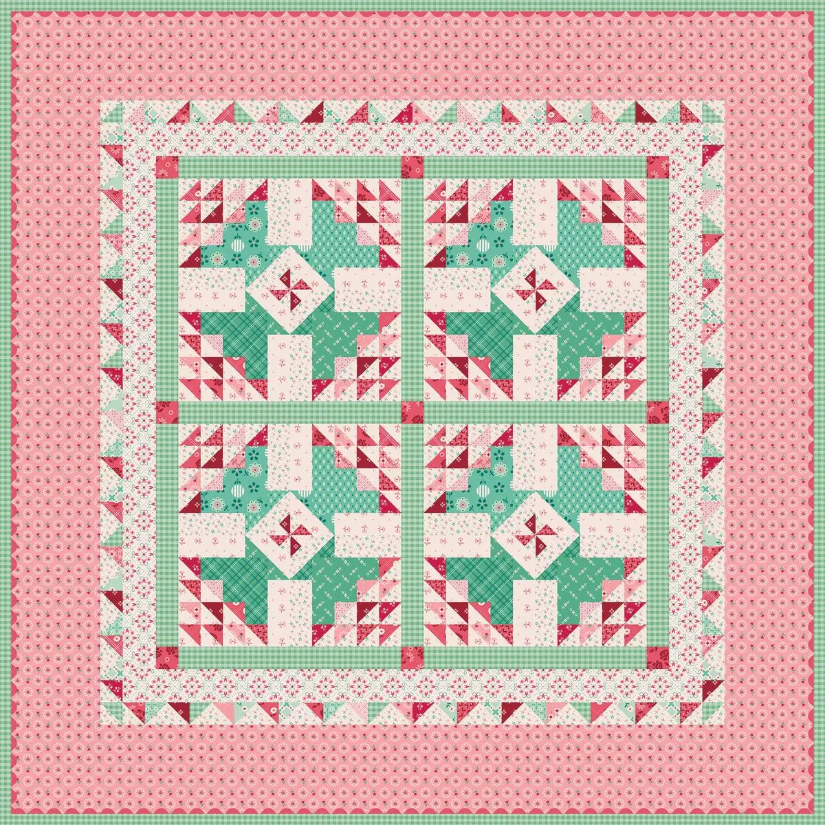 berry-baskets-table-topper-quilt-kit Berry Baskets Table Topper Quilt Kit