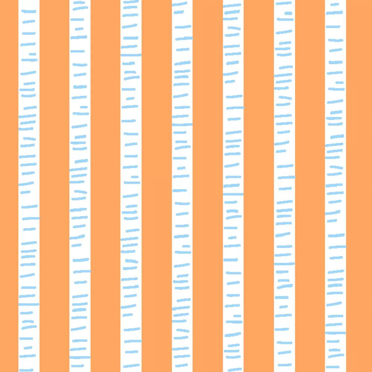 Birch Stripes on Burnt Orange Fabric