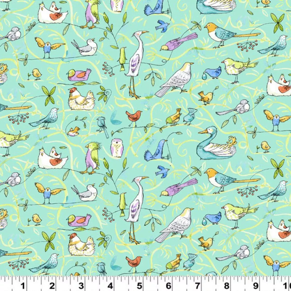 Birds Turquoise by Anita Jeram