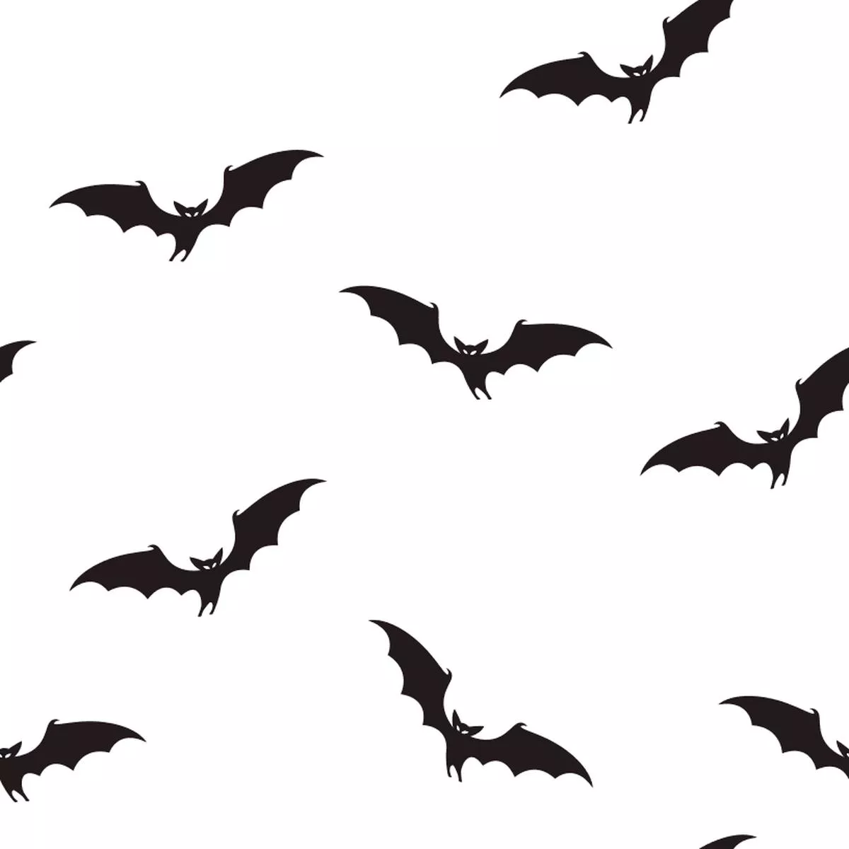 black-bats-fabric-white Black Bats Fabric – White