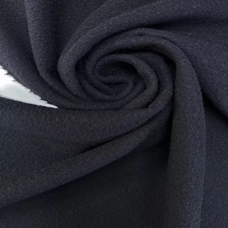 Black Blue Wool Blend Tweed