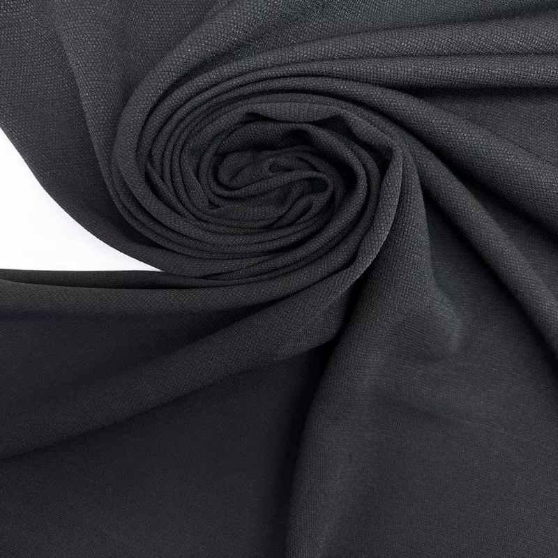 Black Cotton Wool Polyamid Woven