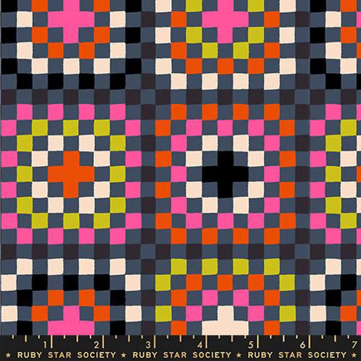BLACK Rayon Granny Square from Catnap by Alexia Abegg, Ruby Star